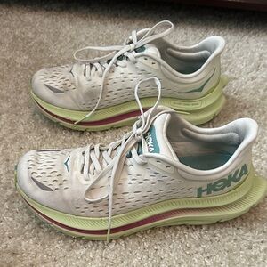 Hoka Women's White and Mint Athletic Shoes kawana size 9